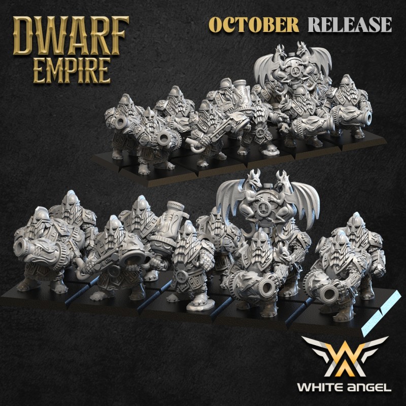 IRON GUN DRAGON x 10 - Bigusson - Druk 3D - White Angels