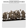 Mergenheim Knights on Foot x7 +cmd - Druk 3d - Highlands Miniatures