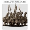 Sunland Golden Flames Knights x 7 + 3 cmd - druk 3d - Highlands Miniatures