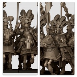 Sunland Golden Flames Knights x 7 + 3 cmd - druk 3d - Highlands Miniatures