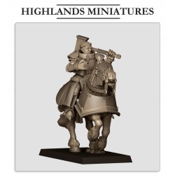 Mounted Sunland Battle Priest - Druk 3d - Highlands Miniatures