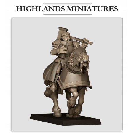 Mounted Sunland Battle Priest - Druk 3d - Highlands Miniatures