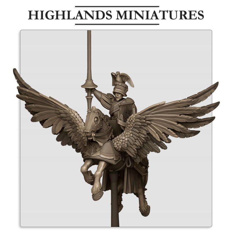Sunland General on Pegasus - Druk 3d - Highlands Miniatures
