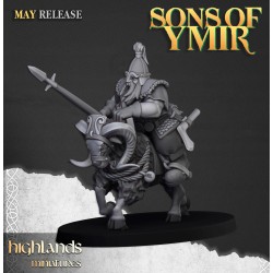 Mounted Dwarfs x7 + 3 cmd - Bigusson - Druk 3d - Highlands Miniatures