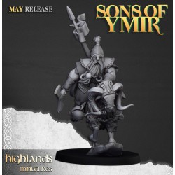 Mounted Dwarfs x7 + 3 cmd - Bigusson - Druk 3d - Highlands Miniatures