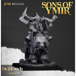 Heavy Dwarf Cavalry x7 + 3 cmd - Bigusson - Druk 3d - Highlands Miniatures