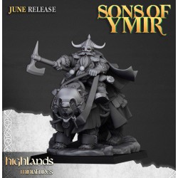 Heavy Dwarf Cavalry x7 + 3 cmd - Bigusson - Druk 3d - Highlands Miniatures