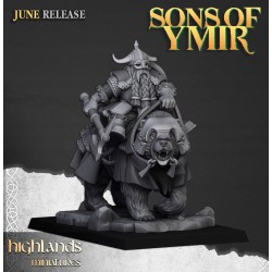 Heavy Dwarf Cavalry x7 + 3 cmd - Bigusson - Druk 3d - Highlands Miniatures