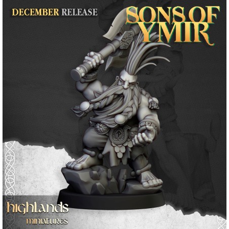 Dwarf Demonseeker Male Scenic Base - Bigusson - Highlands Miniatures