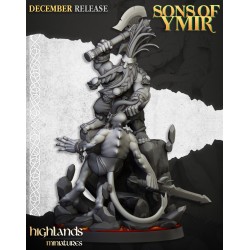 Dwarf Demonseeker Male Scenic Base - Bigusson - Highlands Miniatures