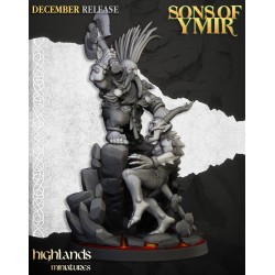 Dwarf Demonseeker Male Scenic Base - Bigusson - Highlands Miniatures