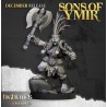 Dwarf Demonseeker Female Scenic Base - Bigusson - Highlands Miniatures