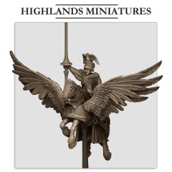 Sunland General on Pegasus - Druk 3d - Highlands Miniatures