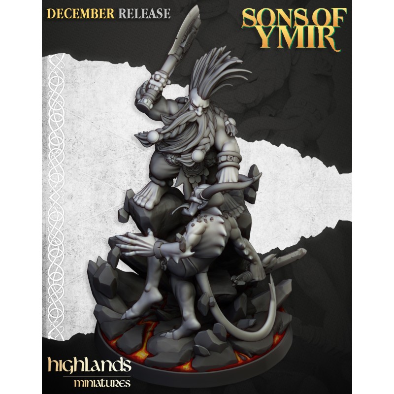 Dwarf Demonseeker Male Scenic Base - Bigusson - Highlands Miniatures Dwarf Demonseeker Male Scenic Base - Bigusson - Highlands Miniatures