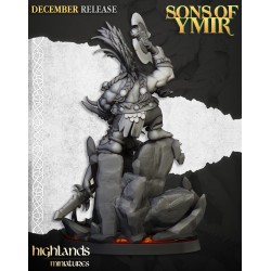 Dwarf Demonseeker Male Scenic Base - Bigusson - Highlands Miniatures