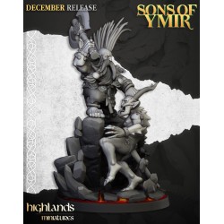 Dwarf Demonseeker Male Scenic Base - Bigusson - Highlands Miniatures