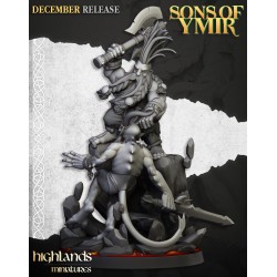 Dwarf Demonseeker Male Scenic Base - Bigusson - Highlands Miniatures
