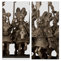 Sunland Golden Flames Knights x 7 + 3 cmd - druk 3d - Highlands Miniatures