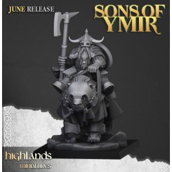 Heavy Dwarf Cavalry x7 + 3 cmd - Bigusson - Druk 3d - Highlands Miniatures