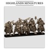 Mergenheim Knights on Foot x7 +cmd - Druk 3d - Highlands Miniatures