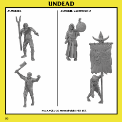 Zombies Unit UNDEAD- Monstrous Encounters - Druk 3d