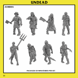 Zombies Unit UNDEAD- Monstrous Encounters - Druk 3d