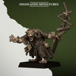 Sewer Vermin Warlock - Bigusson - Druk 3d - Highlands Miniatures