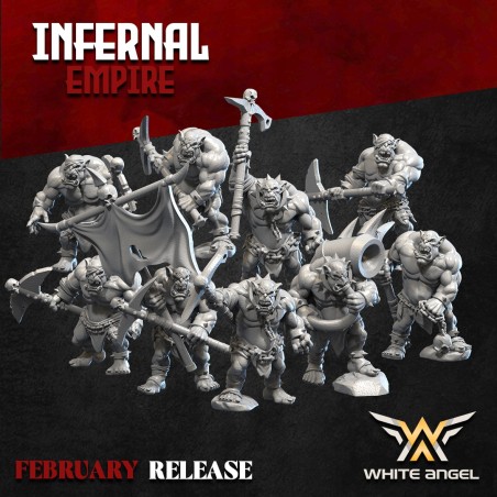 Infernal Orc Slave x 7 + cmd - Bigusson - Druk 3D - White Angels