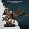 Aegean Elf Prince on Dragon - Bigusson - druk 3d - Highlands Miniatures