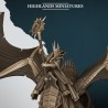 Aegean Elf Great Mage on Dragon - Bigusson - druk 3d - Highlands Miniatures