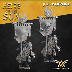 STANDARD BEARER OF THE SUN on Horse - White Angels