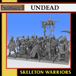 Skeleton Warriors Unit x7 + cmd - Bigusson - Druk 3d - Monstrous Encounters
