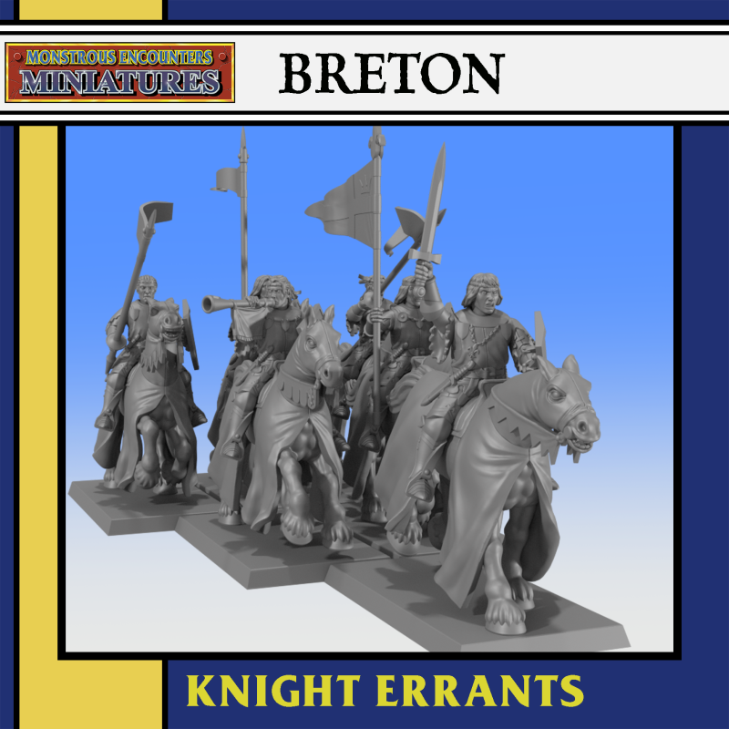 BRETON: Knight Errants Unit x6|  RPGs | Roleplaying | 32mm/28mm | Monstrous Encounters