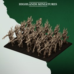 Feral Dryads x 10 |  RPGs | 32mm 28mm | Highlands Miniatures | Wood Elves | Tabletop