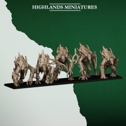 Forest Golems x5 |  RPGs | 32mm 28mm | Highlands Miniatures | Wood Elves | Tabletop
