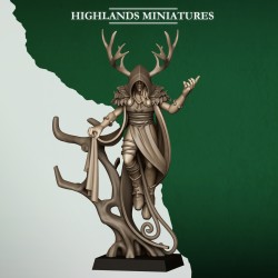 Feral Elf Druid | Tabletop |RPGs | Roleplaying | 32mm28mm | Highlands Miniatures | Wood Elves