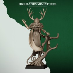 Feral Elf Druid | Tabletop |RPGs | Roleplaying | 32mm28mm | Highlands Miniatures | Wood Elves
