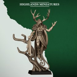 Feral Elf Druid | Tabletop |RPGs | Roleplaying | 32mm28mm | Highlands Miniatures | Wood Elves