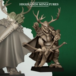 Feral Elf Highborn | Tabletop |RPGs | Roleplaying | 32mm28mm | Highlands Miniatures | Wood Elves