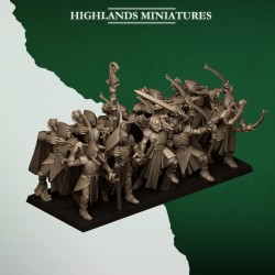 Feral Archers x10 | RPGs | Roleplaying | 32mm 28mm | Tabletop | Wood Elfves | Highlands Miniatures