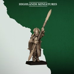 Feral Spearmen x10 | RPGs | Roleplaying | 32mm 28mm | Tabletop |Wood Elfves | Highlands Miniatures