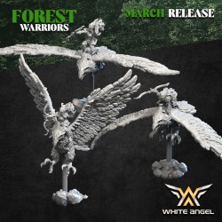 Ancestral Eagle Rider x3 - FOREST WARRIORS - Bigusson - White Angels