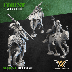 WOOD ARROW RIDER x10 - Forest Warriors | RPGs | Roleplaying | 32mm/28mm | White Angel Miniatures | Wood Elves|  Tabletop