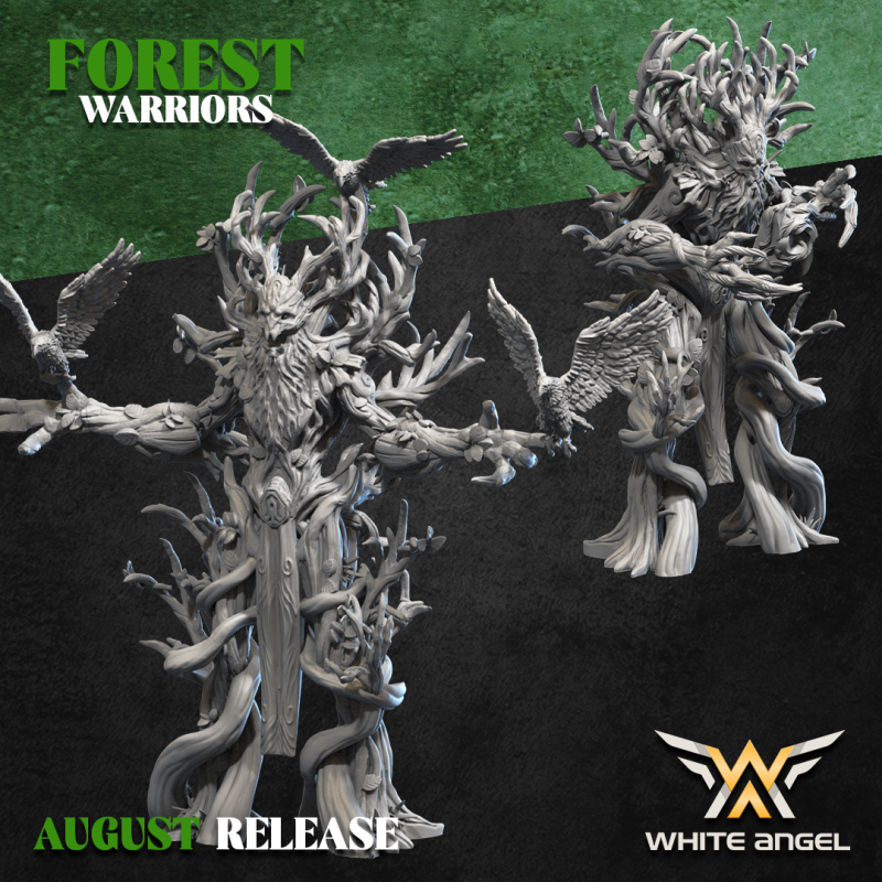 TREEDRUID - Forest Warriors | Tabletop | Roleplaying | 32mm/28mm | White Angel Miniatures | Wood Elves