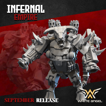 INFERNAL GOLD HEAD - Infernal Empire | Roleplaying | 32mm 28mm | White Angel |  Tabletop