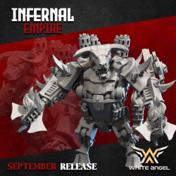 INFERNAL GOLD HEAD - Infernal Empire | Roleplaying | 32mm 28mm | White Angel |  Tabletop