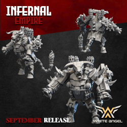 INFERNAL GOLD HEAD - Infernal Empire | Roleplaying | 32mm 28mm | White Angel |  Tabletop