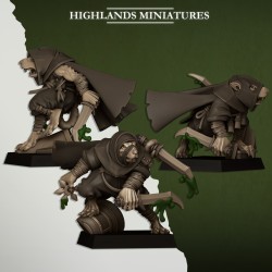 Sewer Vermin Assassins  - Druk 3d - Highlands Miniatures