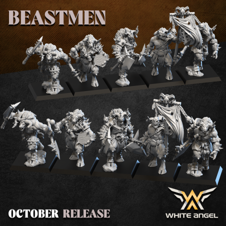 BEAST MINOTAUR x5 - Beastmen| White Angels