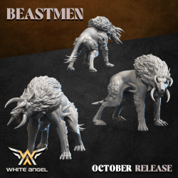 Beast Thing Wolf x5 - Beastmen |  White Angels
